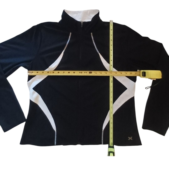 Xersion Women's Black White Track Suit Yoga Wide Leg 3 Piece Set Size 1X - Picture 11 of 15